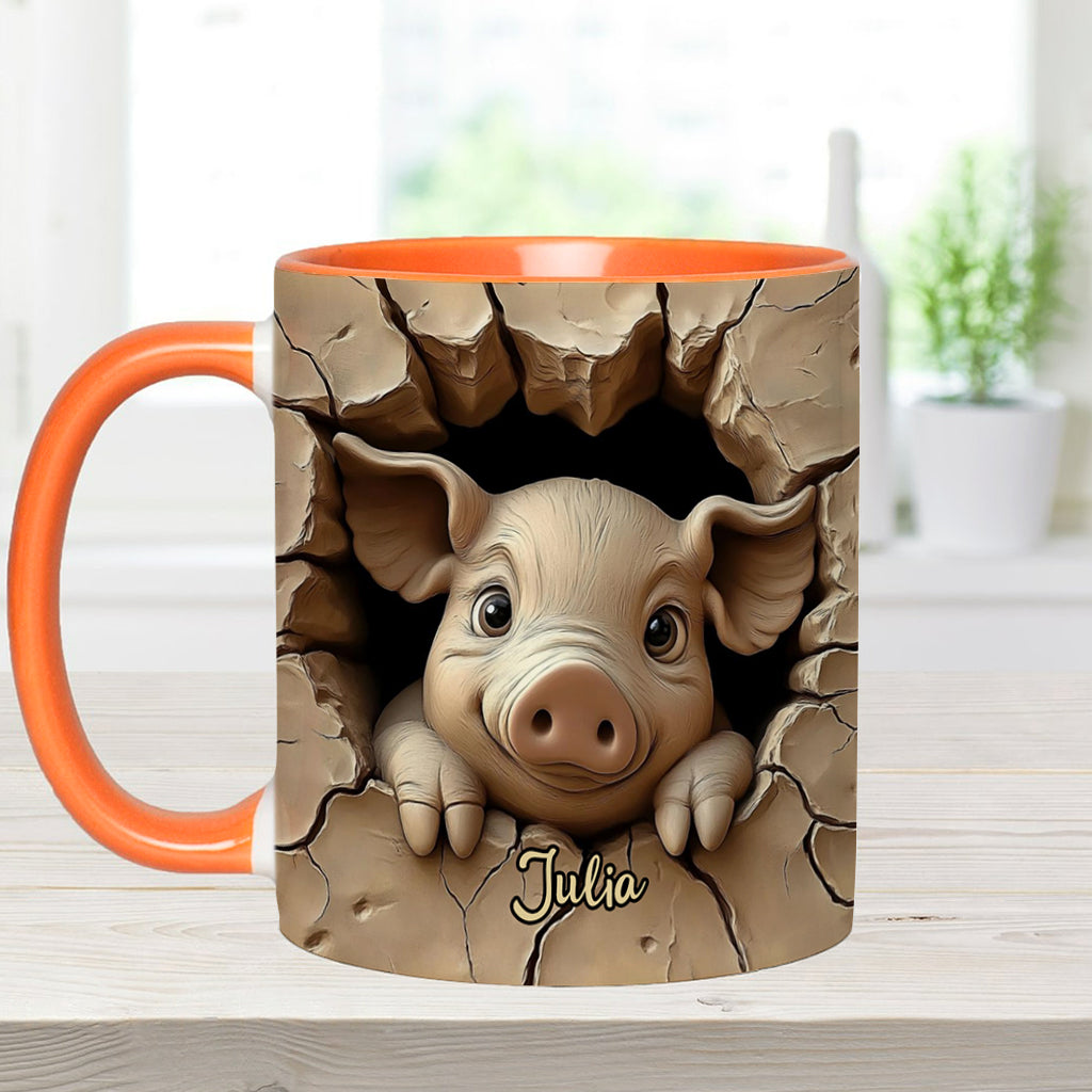 Mug personnalisé « Cochon mignon » pour les amoureux des cochons