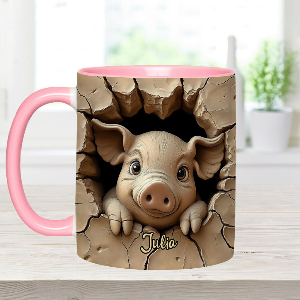 Mug personnalisé « Cochon mignon » pour les amoureux des cochons