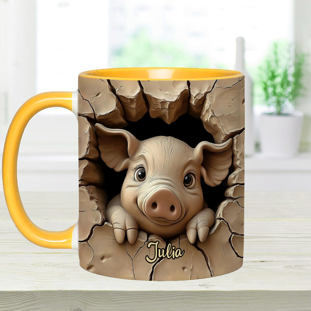Mug personnalisé « Cochon mignon » pour les amoureux des cochons