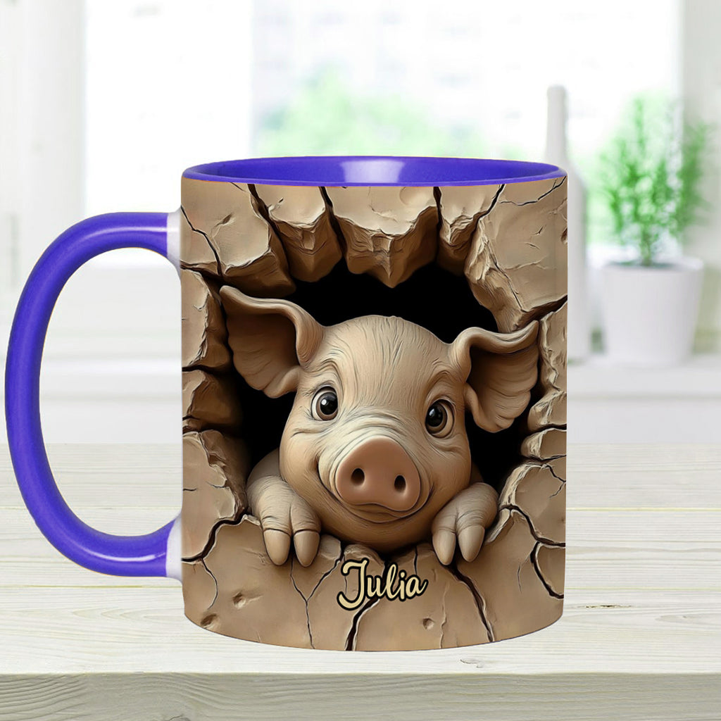 Mug personnalisé « Cochon mignon » pour les amoureux des cochons