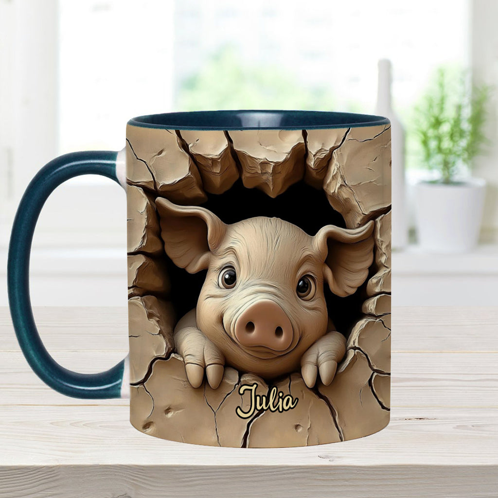 Mug personnalisé « Cochon mignon » pour les amoureux des cochons