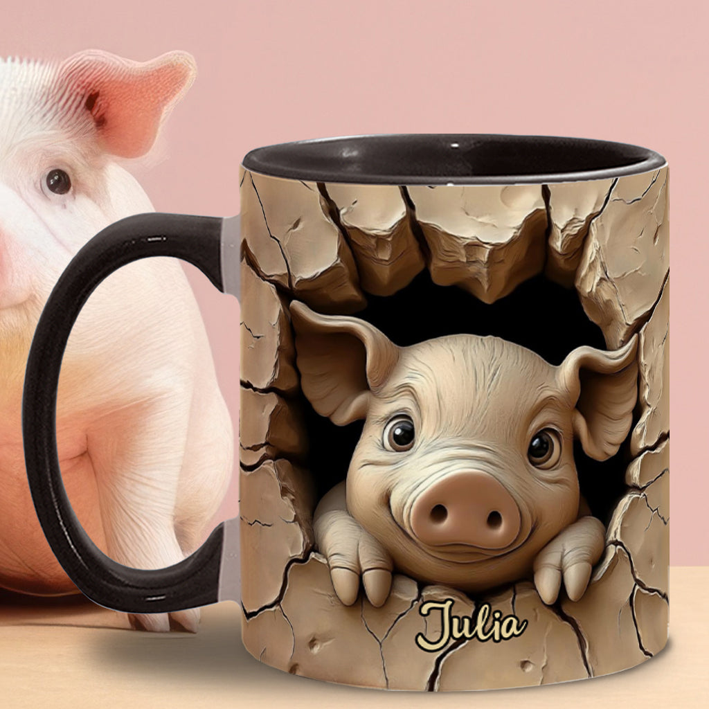 Mug personnalisé « Cochon mignon » pour les amoureux des cochons