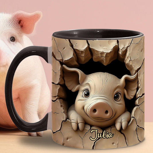 Mug personnalisé « Cochon mignon » pour les amoureux des cochons