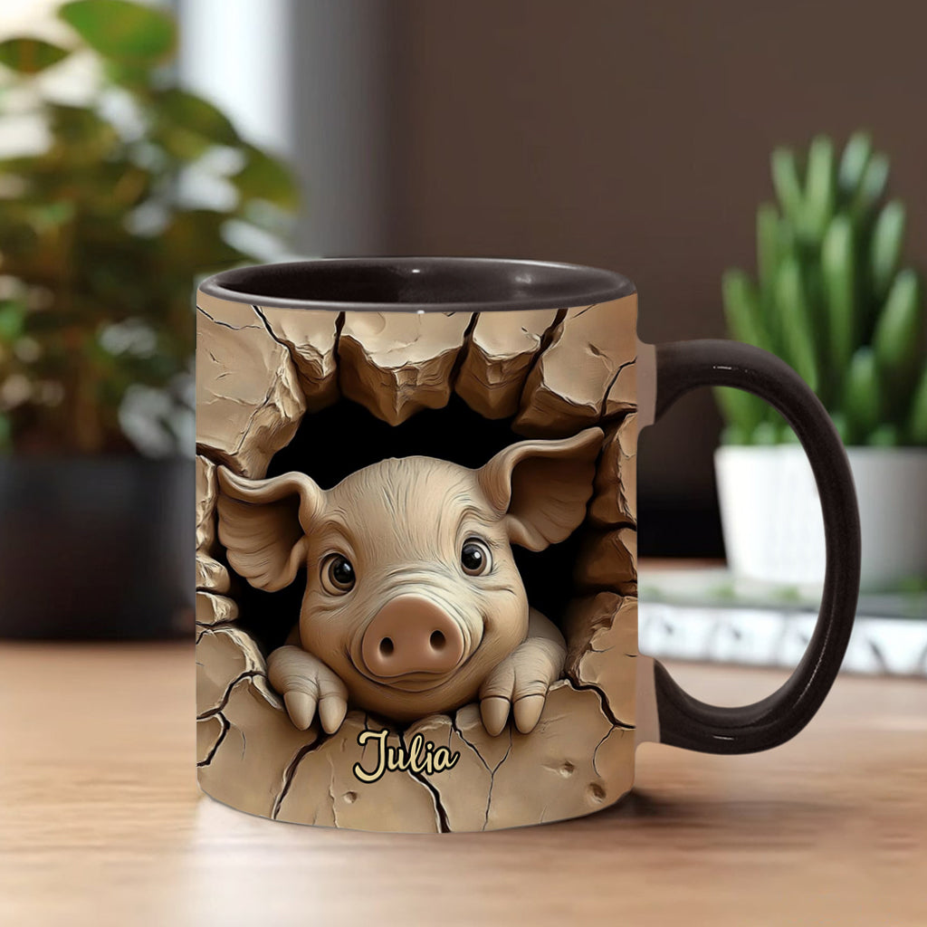 Mug personnalisé « Cochon mignon » pour les amoureux des cochons