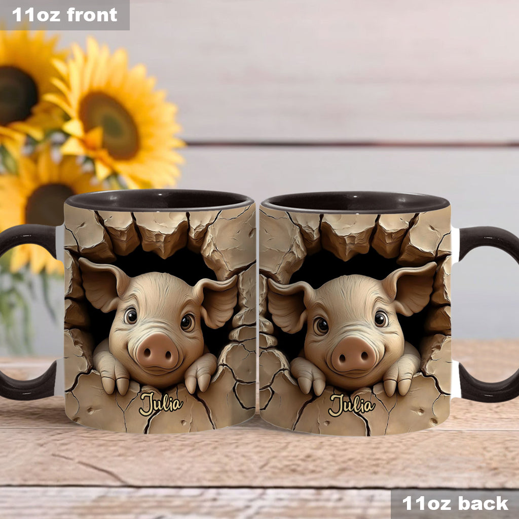 Mug personnalisé « Cochon mignon » pour les amoureux des cochons