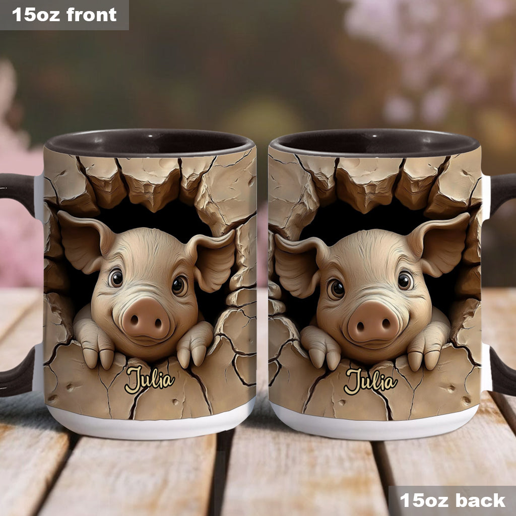 Mug personnalisé « Cochon mignon » pour les amoureux des cochons