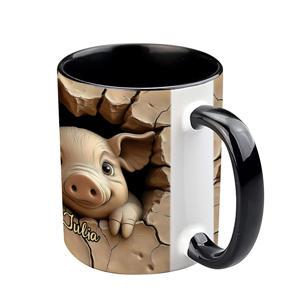 Mug personnalisé « Cochon mignon » pour les amoureux des cochons