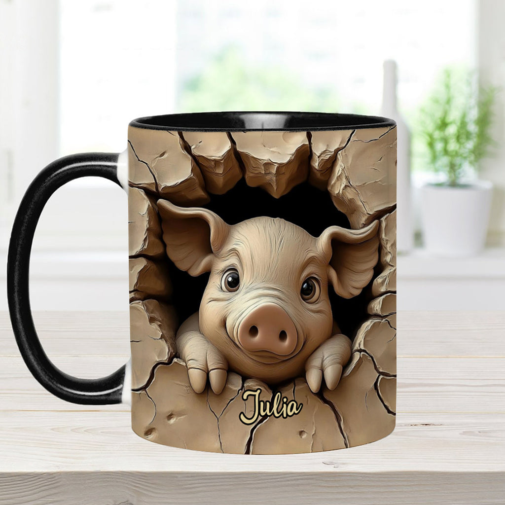 Mug personnalisé « Cochon mignon » pour les amoureux des cochons