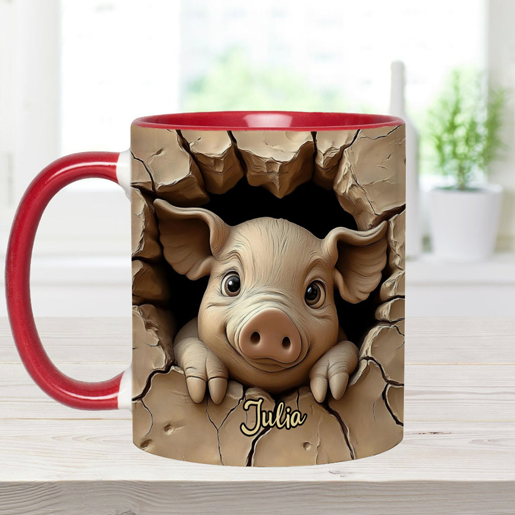 Mug personnalisé « Cochon mignon » pour les amoureux des cochons