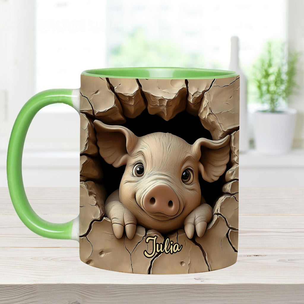 Mug personnalisé « Cochon mignon » pour les amoureux des cochons