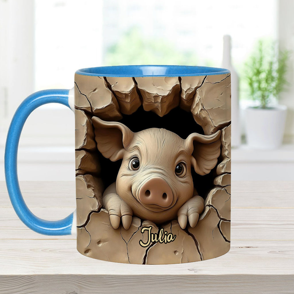 Mug personnalisé « Cochon mignon » pour les amoureux des cochons