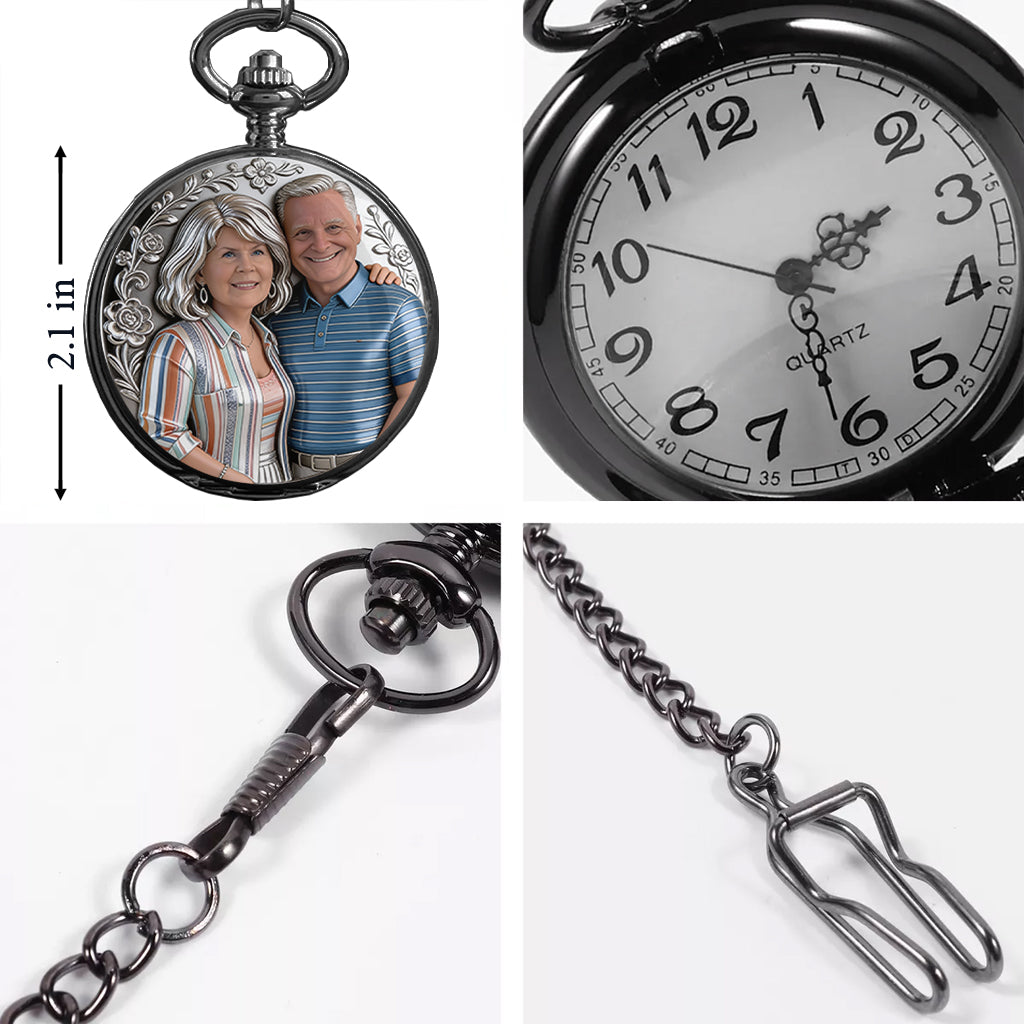 Ich gehöre dir – Keine Rückgabe oder Rückerstattung – Personalisierte Taschenuhr für Paare