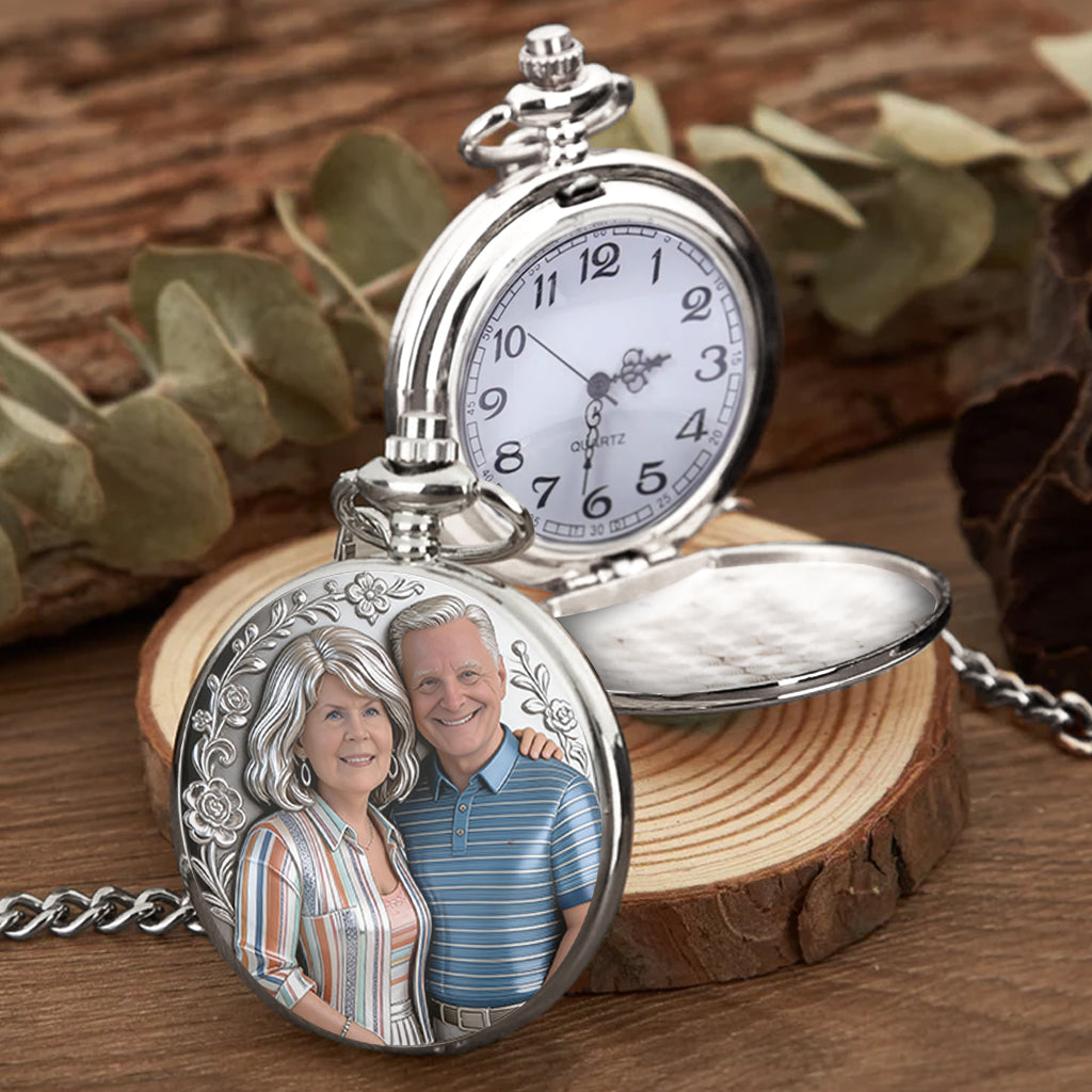 Ich gehöre dir – Keine Rückgabe oder Rückerstattung – Personalisierte Taschenuhr für Paare