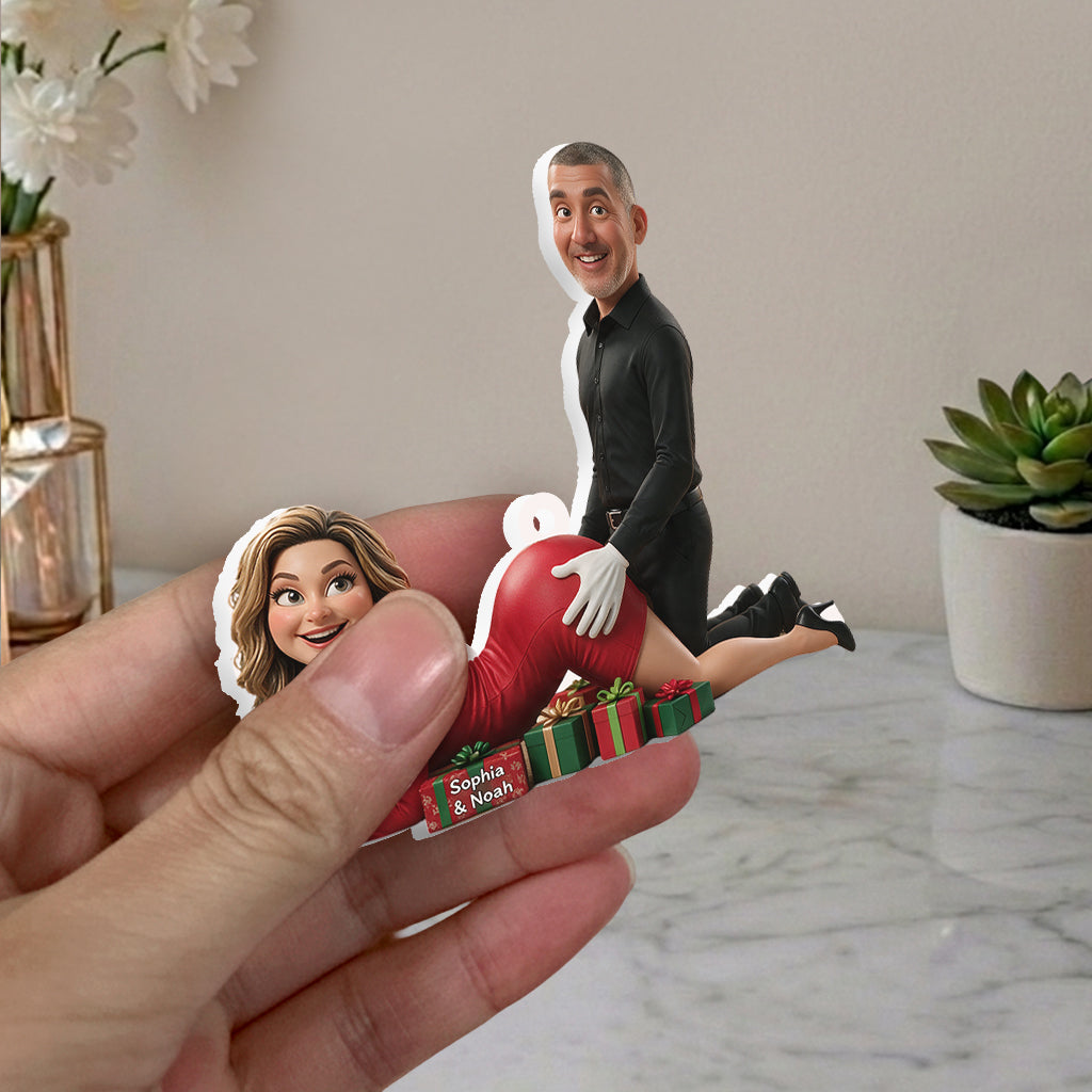 Couple Coquin Noël - Ornement 3D Premium Personnalisé