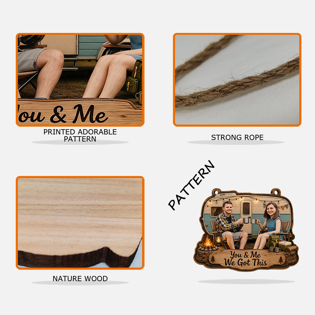 Geschenkidee für Campingliebhaber, Campingpartner - Personalisierte Holzschild in individueller Form
