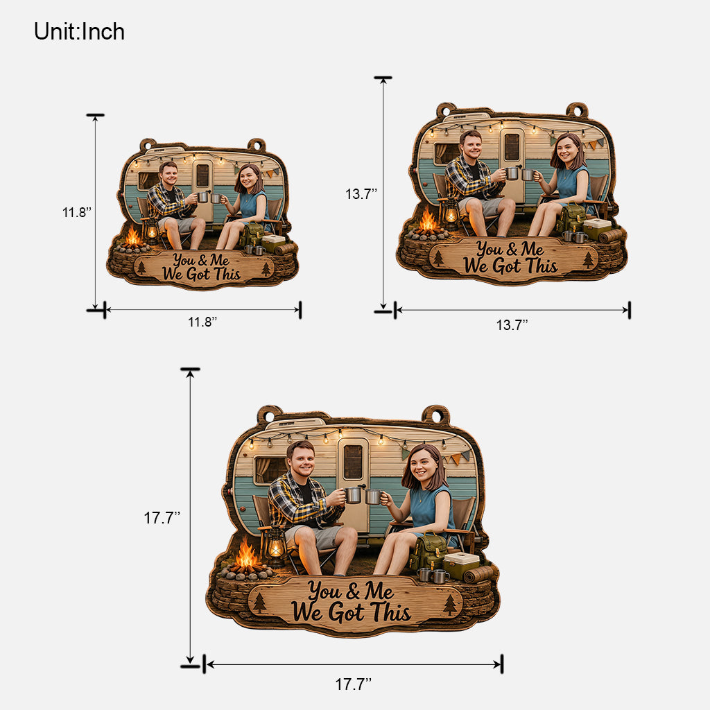 Geschenkidee für Campingliebhaber, Campingpartner - Personalisierte Holzschild in individueller Form