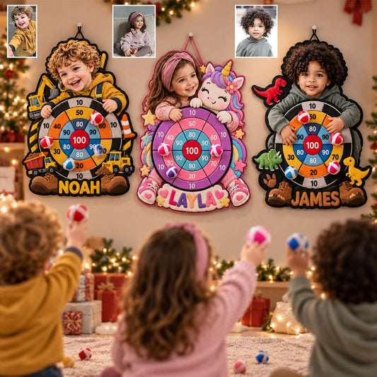 Jeu de Véhicule pour Enfants, Dinosaure, Licorne - Ensemble de Cible Dart Personnalisé