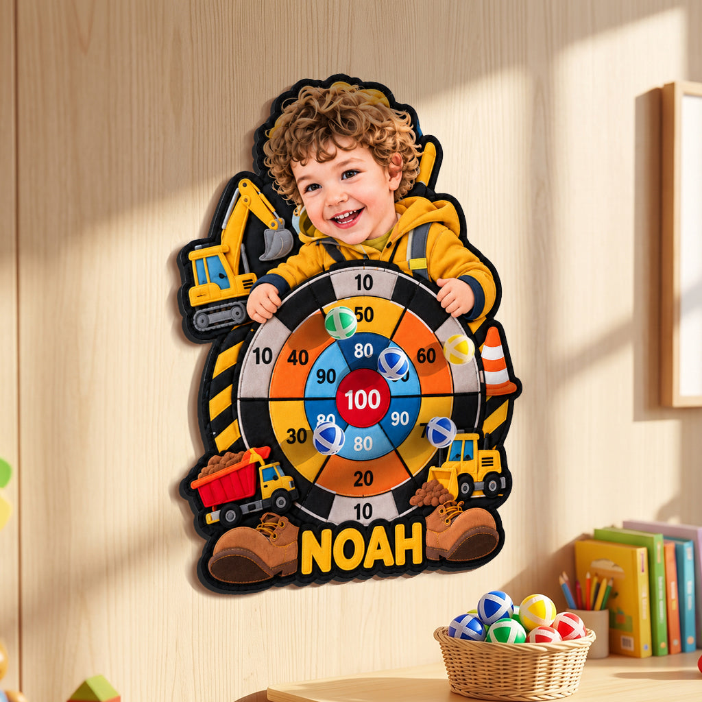 Kinderspielzeug, Dinosaurier, Einhorn - Personalisierbares Kind Sticky Ball Dartboard Set