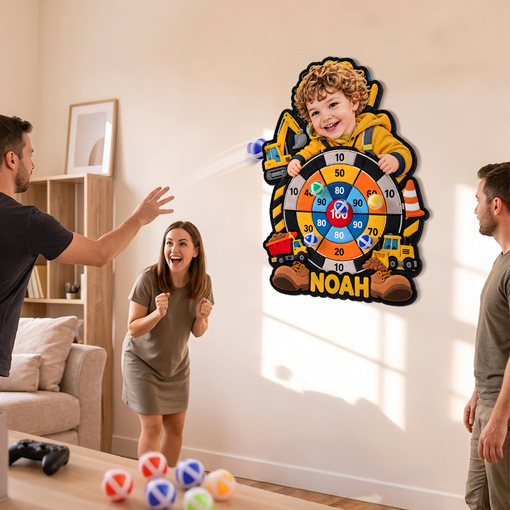 Kinderspielzeug, Dinosaurier, Einhorn - Personalisierbares Kind Sticky Ball Dartboard Set
