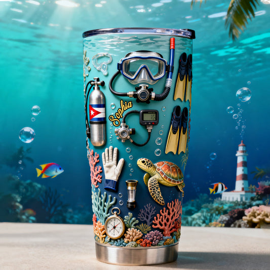 Suba Diving Lovers - Personalisierter Tauchbecher