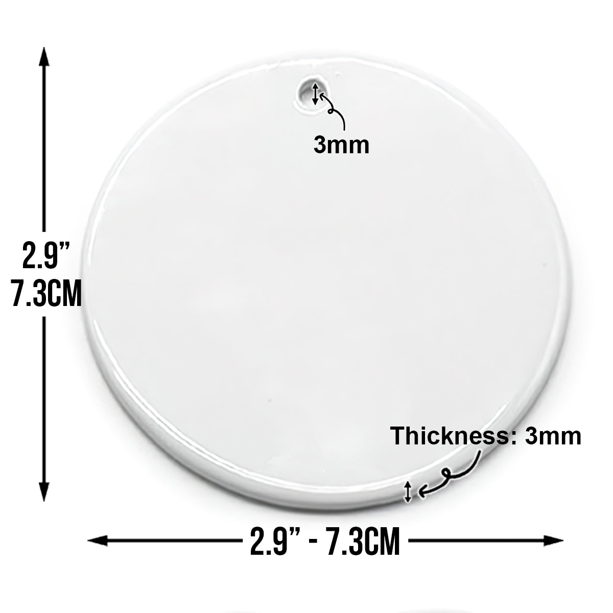 Naughty but Nice - Personalized Couple Ceramic Circle Ornament