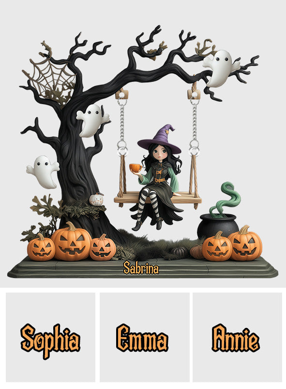 Beautiful Witch - Personalized Witch Plaque With Charm