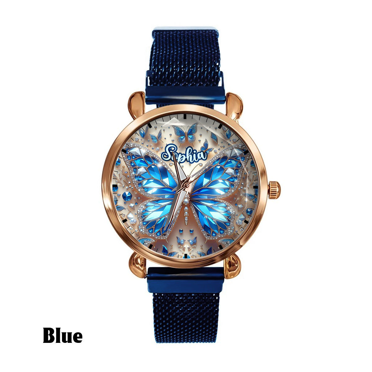 Magnifiques papillons - Montre-bracelet personnalisée pour femme avec papillons 