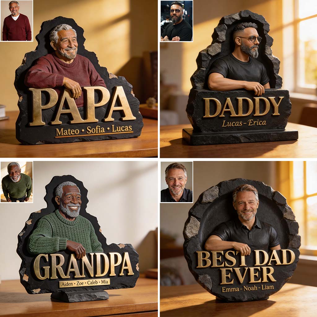 Papa Geschenk von Foto - Personalisierte Opa Acrylplakette