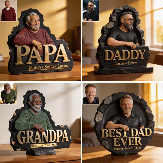 Papa Geschenk von Foto - Personalisierte Opa Acrylplakette