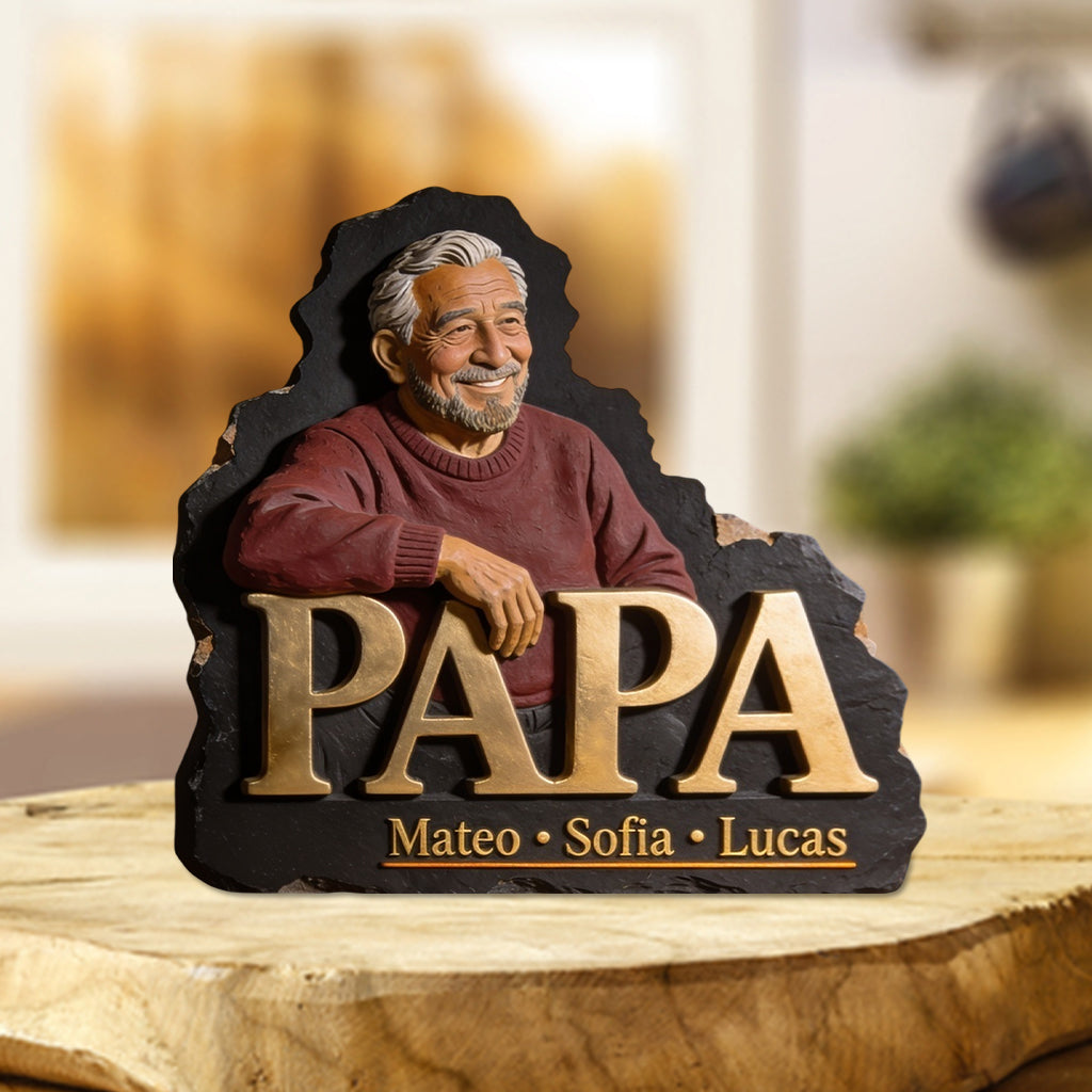 Papa Geschenk von Foto - Personalisierte Opa Acrylplakette
