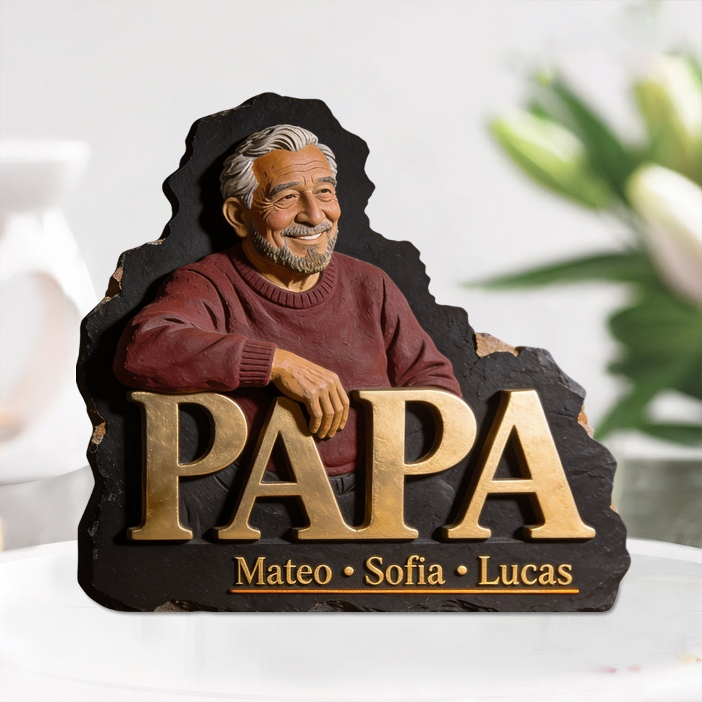 Papa Geschenk von Foto - Personalisierte Opa Acrylplakette