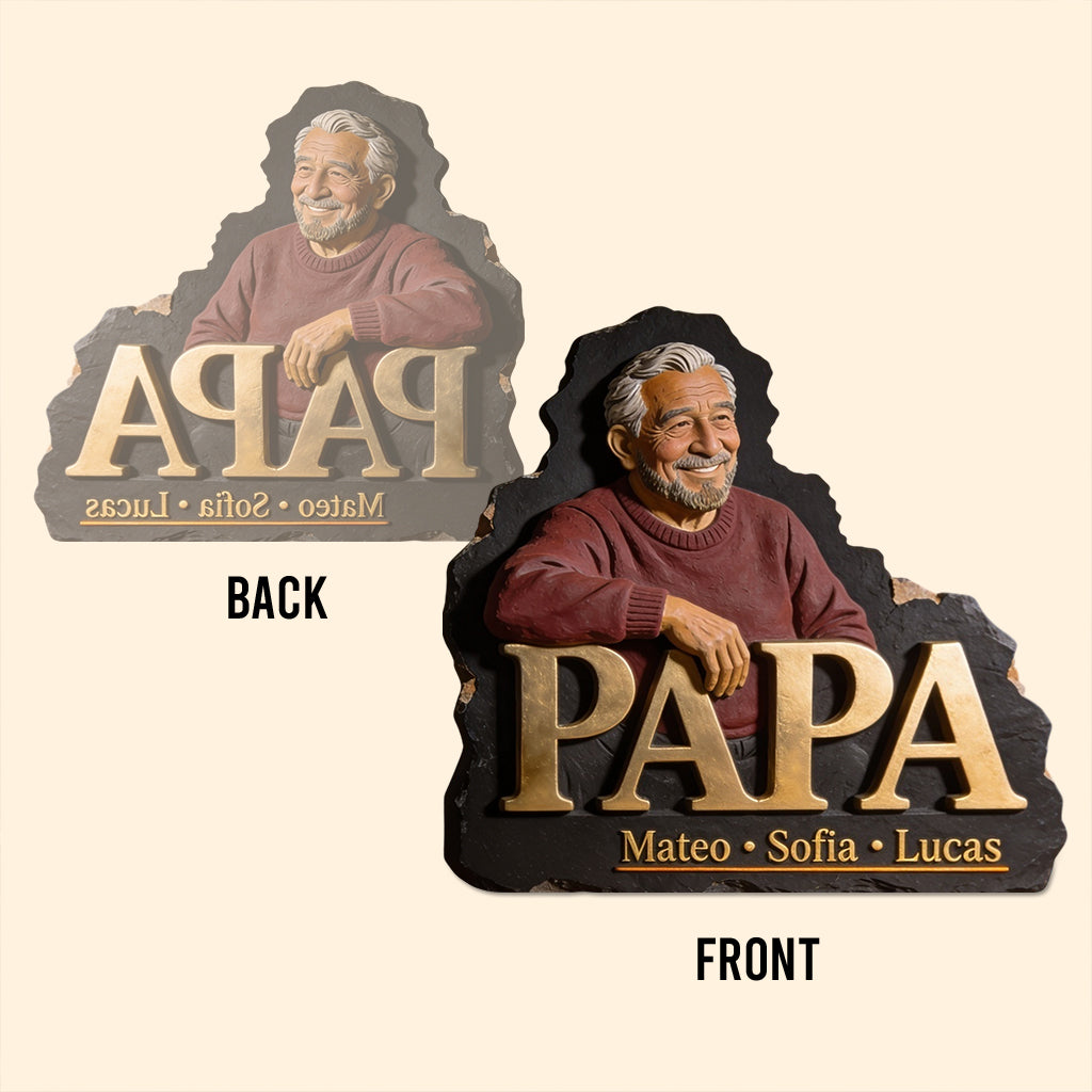Papa Geschenk von Foto - Personalisierte Opa Acrylplakette