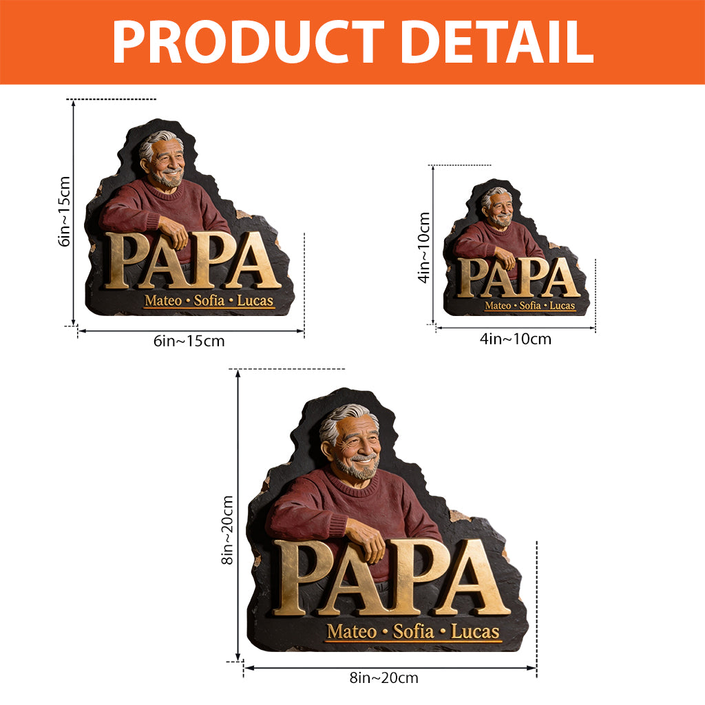 Papa Geschenk von Foto - Personalisierte Opa Acrylplakette