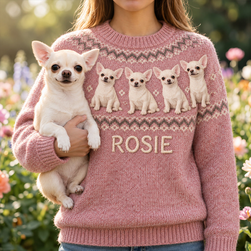 Cold Days Are Better With Dogs - Personalized Dog Ugly Sweater
