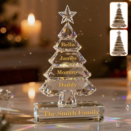 Frohe Weihnachten – Personalisierte Acrylplakette in individueller Familienform