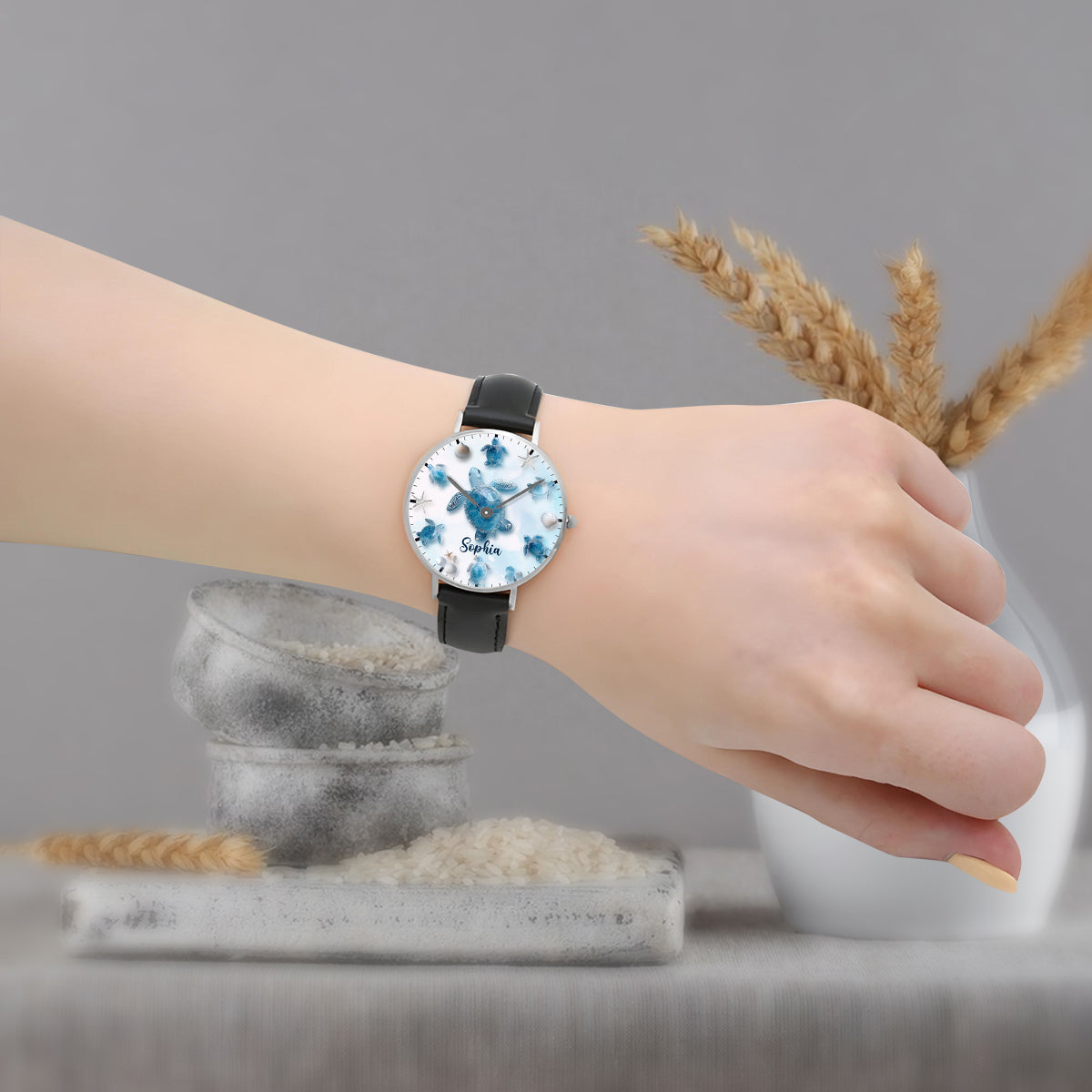 Just A Girl Who Loves Turtles - Personalized Turtle Hand Watch