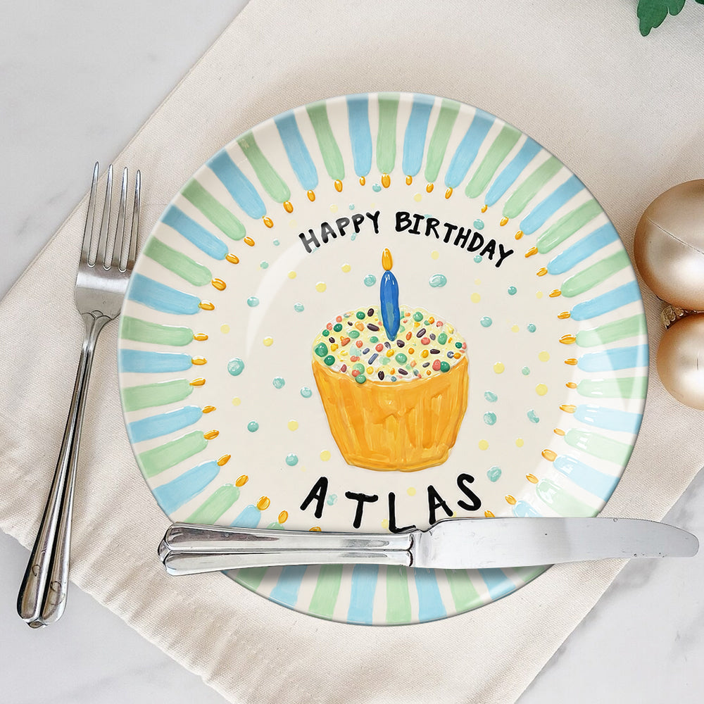 Happy Birthday - Personalized Birthday Ceramic Round Plate