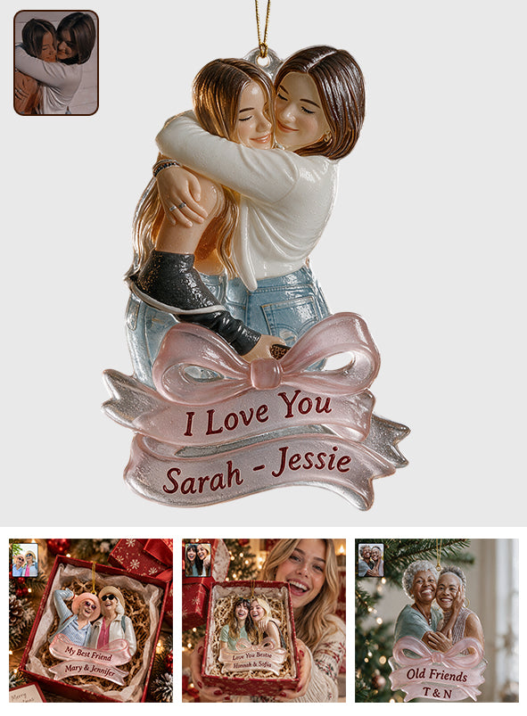 Any Photo - Personalized Bestie Custom Shape Glass Ornament