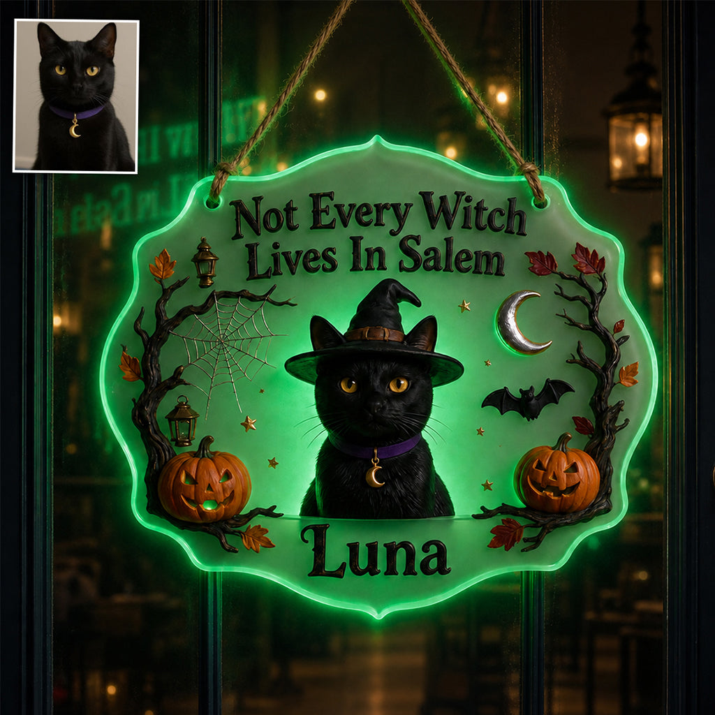Happy Halloween - Personalized Dog Luminous Acrylic Sign