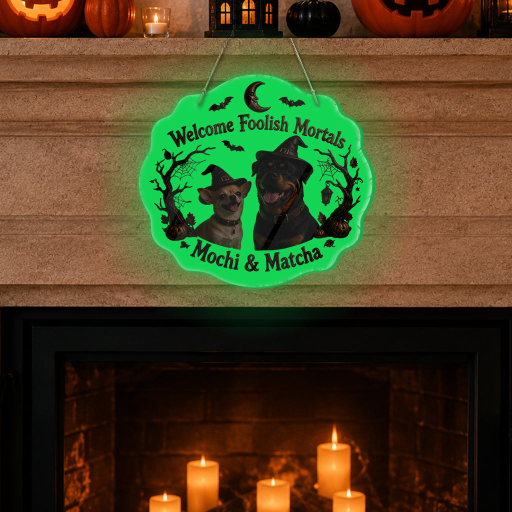 Happy Halloween - Personalized Dog Luminous Acrylic Sign
