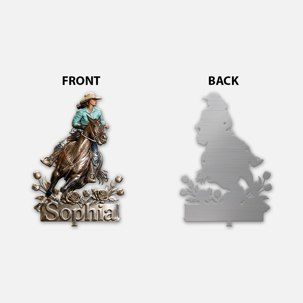 Love Horses - Personalized Horse 3D Printed Cut Metal Sign