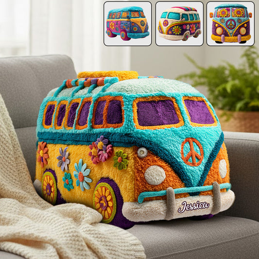Hippie Souls – Personalisiertes Kissen in Hippie-Form