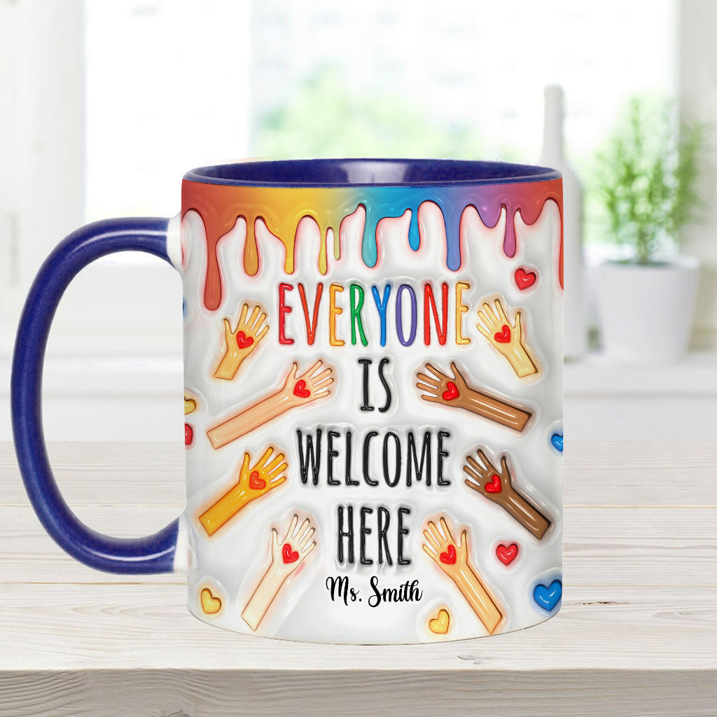 Bienvenue à tous ! - Mug personnalisé pour enseignants