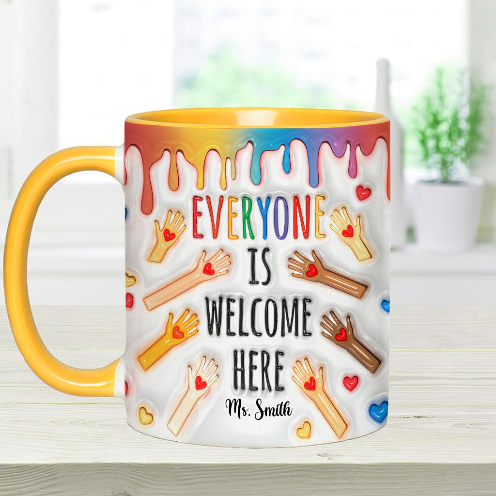 Bienvenue à tous ! - Mug personnalisé pour enseignants