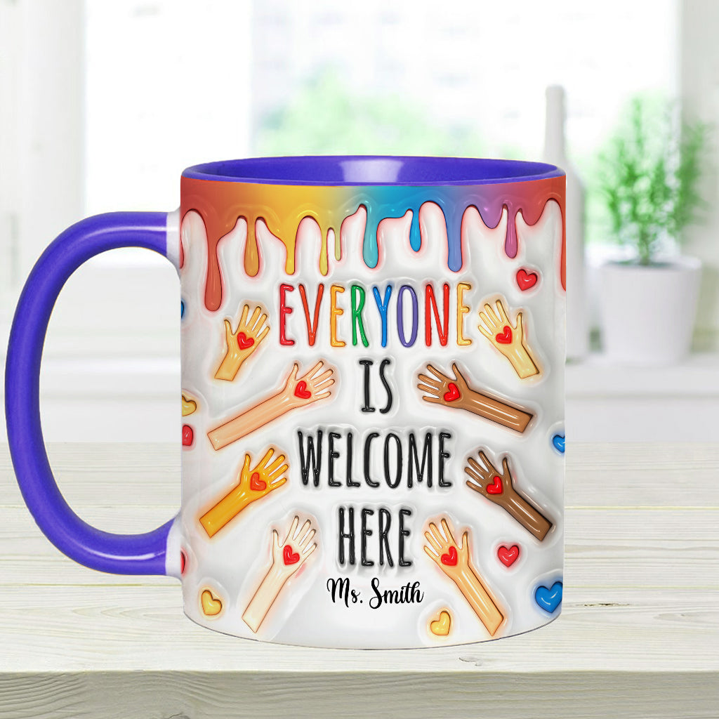 Bienvenue à tous ! - Mug personnalisé pour enseignants