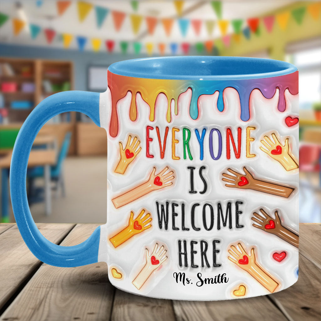 Bienvenue à tous ! - Mug personnalisé pour enseignants