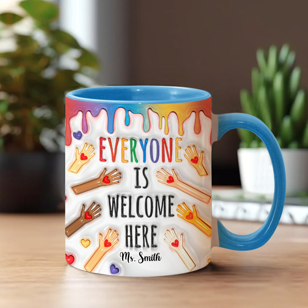 Bienvenue à tous ! - Mug personnalisé pour enseignants