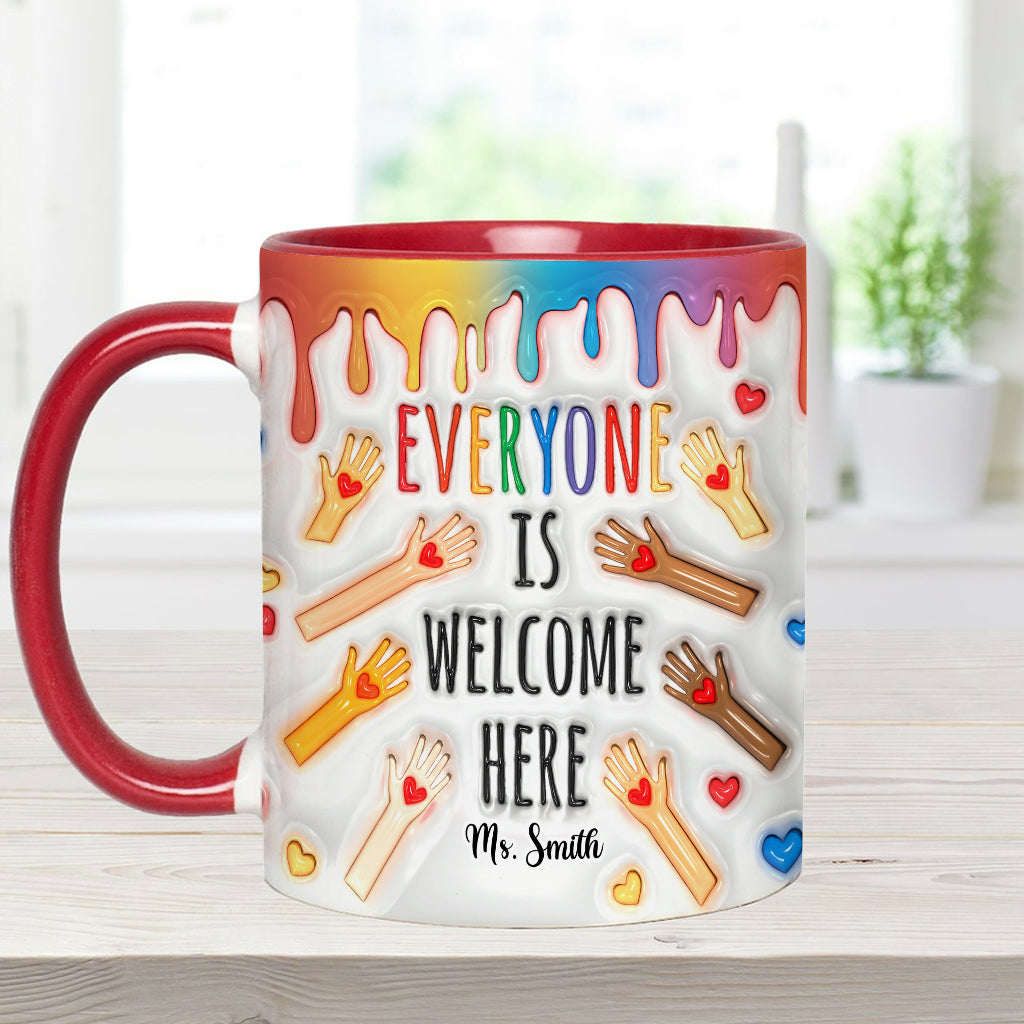 Bienvenue à tous ! - Mug personnalisé pour enseignants