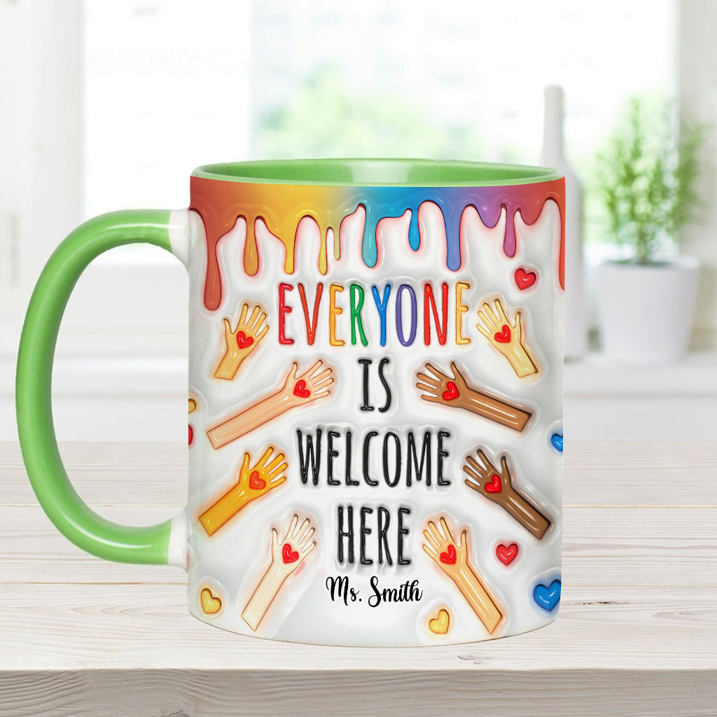 Bienvenue à tous ! - Mug personnalisé pour enseignants