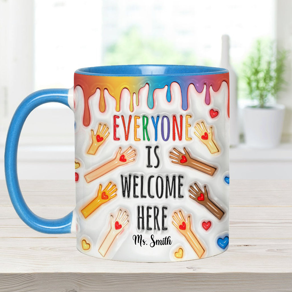 Bienvenue à tous ! - Mug personnalisé pour enseignants